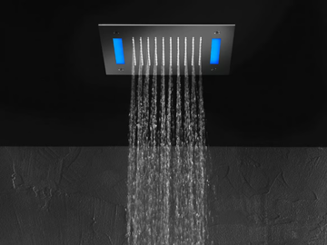 SQL-12 - LED built-in stainless steel overhead shower with chromotherapy by Rubinetterie Mariani - view 3